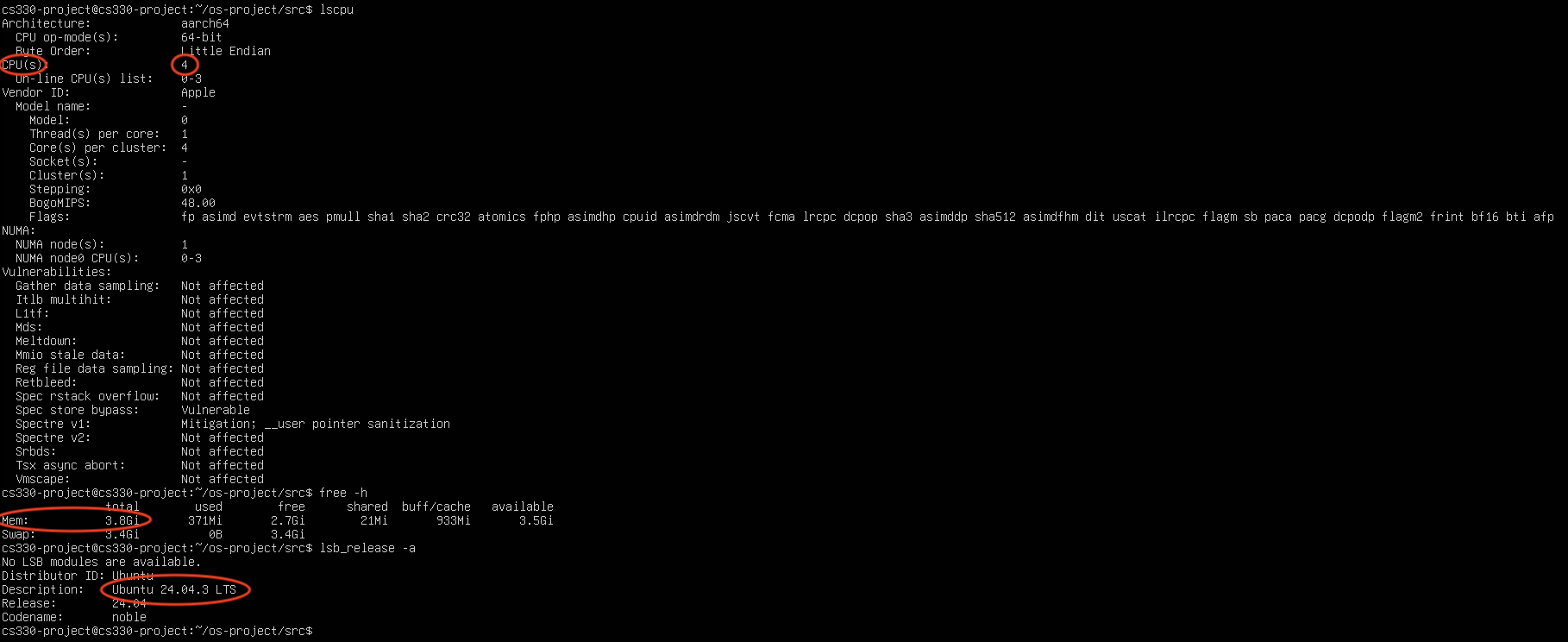 System Specifications